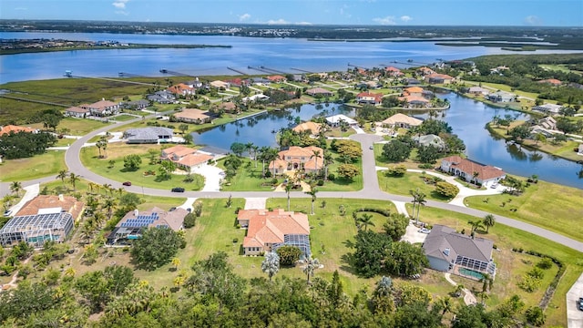 6120 9th Avenue Cir NE, Bradenton, FL 34212 - aerial view of property's location with a large body of water and nearby suburban area