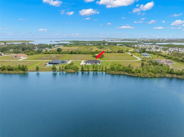 aerial view of a large body of water