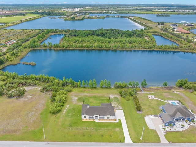 bird's eye view of a large body of water
