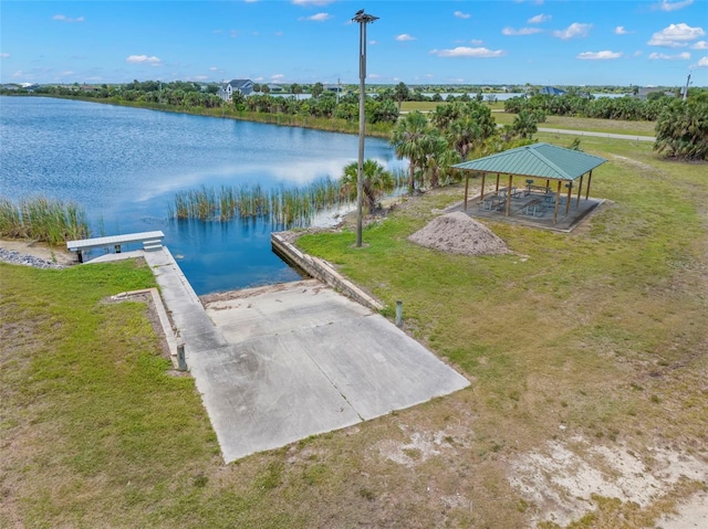 drone / aerial view of a nearby body of water