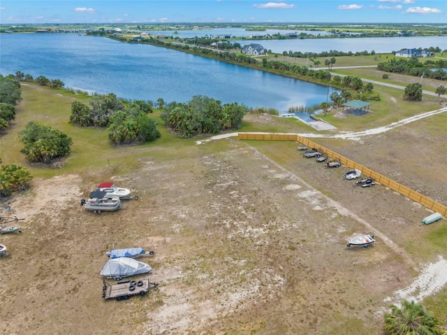 aerial view of a nearby body of water