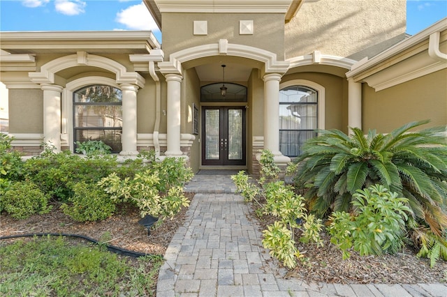15104 Azra Dr, Odessa, FL 33556 - entrance to property featuring french doors and stucco siding