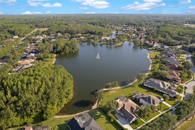 15104 Azra Dr, Odessa, FL 33556 - aerial overview of property's location featuring a forest, nearby suburban area, and a nearby body of water