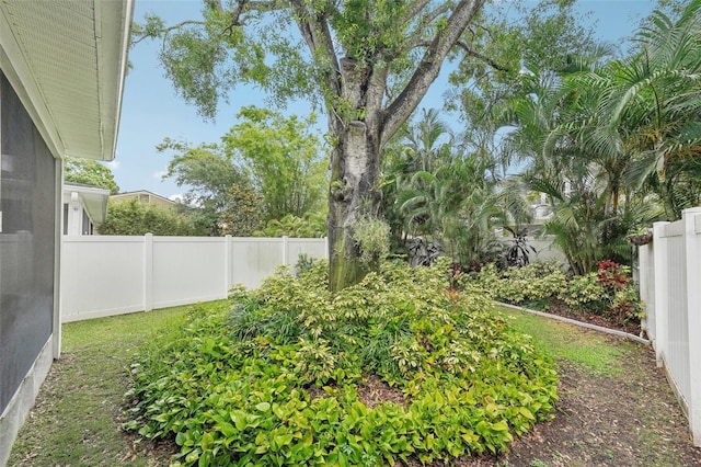 view of fenced backyard