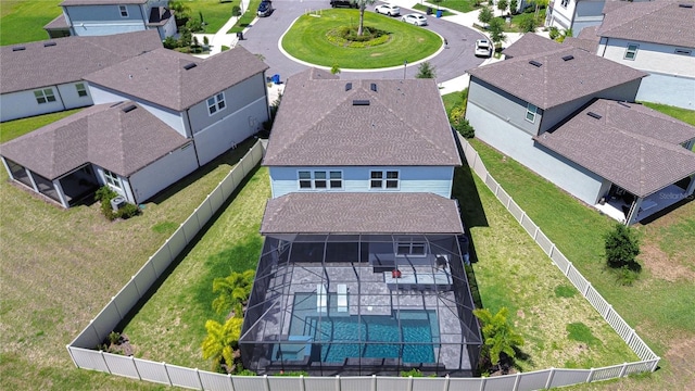 aerial perspective of suburban area