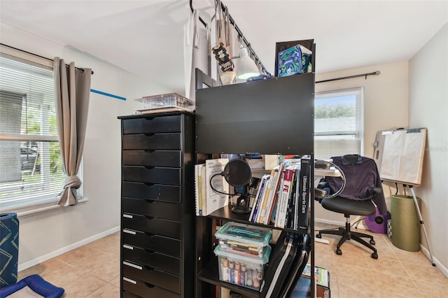 361 Colonial Ct, Dunedin, FL 34698 - tiled home office featuring baseboards