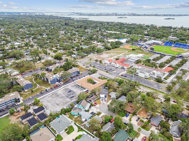 361 Colonial Ct, Dunedin, FL 34698 - aerial view of property and surrounding area featuring a large body of water and nearby suburban area