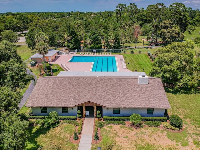854 Village Way, Palm Harbor, FL 34683 - view of subject property with a pool area