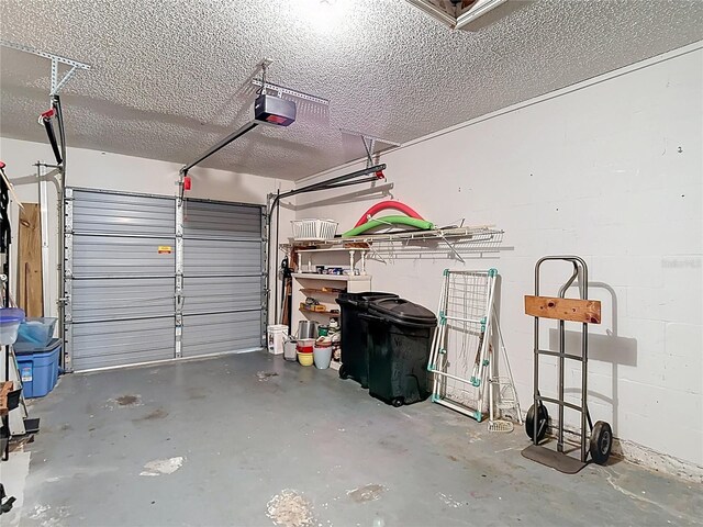 120 Colony S Dr, Tarpon Springs, FL 34689 - garage with a garage door opener and concrete block wall