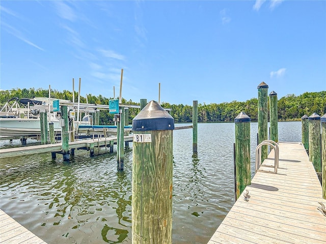 11122 W Cove Harbor Dr Unit 112, Crystal River, FL 34428 - dock featuring a water view and boat lift