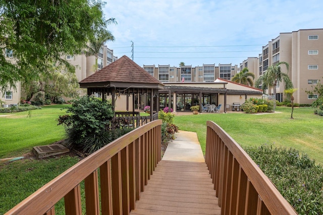 1241 S Martin Luther King Jr Ave Unit 302, Clearwater, FL 33756 - view of home's community featuring a gazebo and a yard