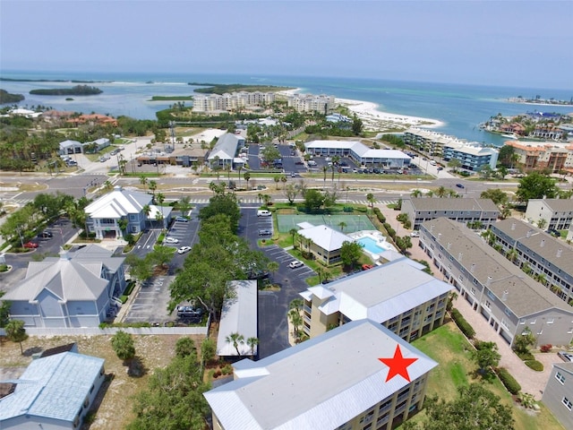 drone / aerial view of a large body of water