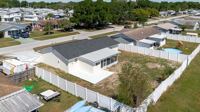 aerial perspective of suburban area