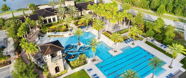 4063 Medicci Ln, Wesley Chapel, FL 33543 - bird's eye view of a pool area