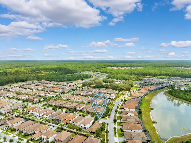 3877 Burdick Loop, Odessa, FL 33556 - view of property location featuring a forest, a large body of water, and nearby suburban area