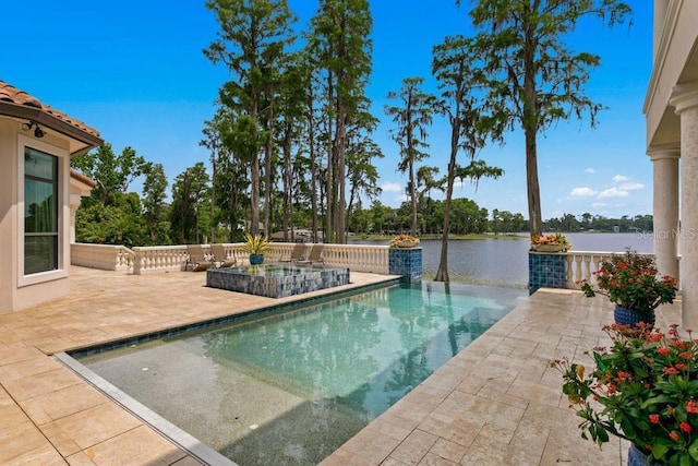 17124 Crawley Rd, Odessa, FL 33556 - outdoor pool featuring a patio area and a water view