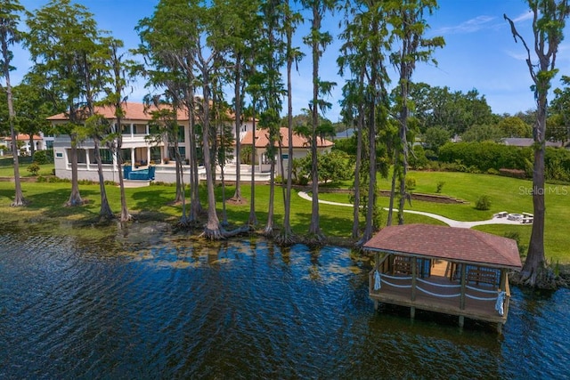 17124 Crawley Rd, Odessa, FL 33556 - dock featuring a water view and a yard