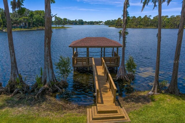 17124 Crawley Rd, Odessa, FL 33556 - dock area featuring a water view