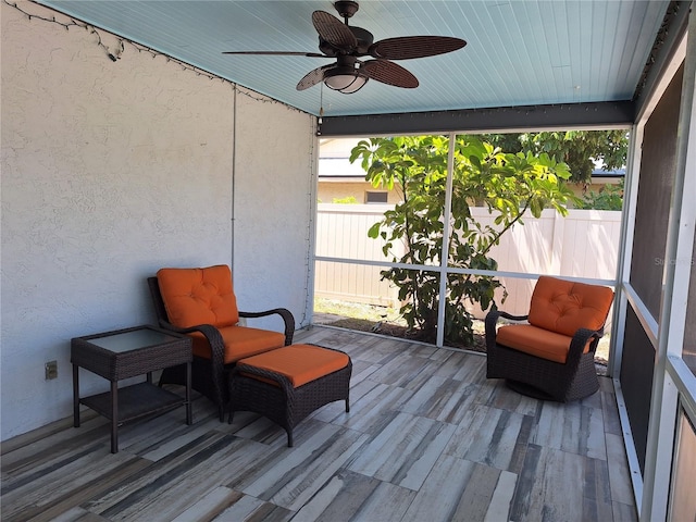 3357 Hunt Club Dr, Clearwater, FL 33761 - sunroom / solarium with a ceiling fan