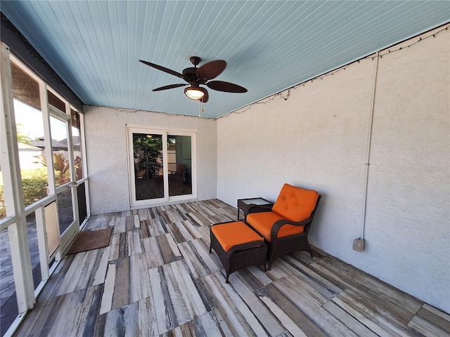 3357 Hunt Club Dr, Clearwater, FL 33761 - sunroom / solarium featuring a ceiling fan