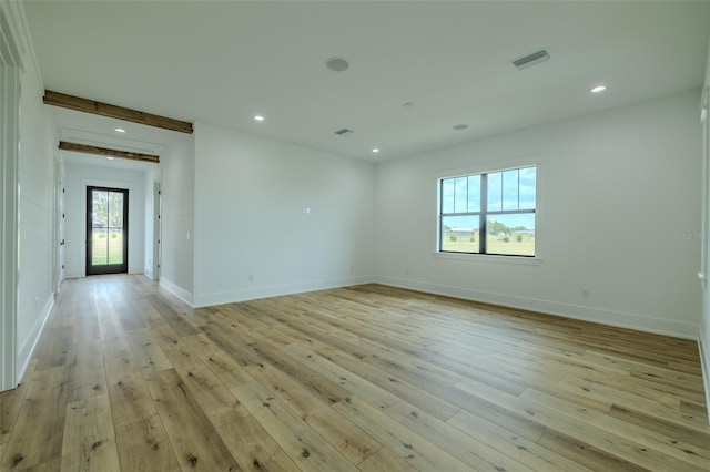 3515 Powerline Rd, Lithia, FL 33547 - empty room with light wood-style flooring, recessed lighting, and baseboards