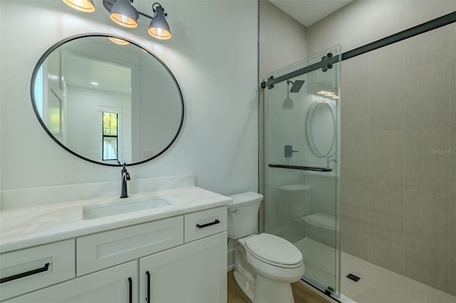 3515 Powerline Rd, Lithia, FL 33547 - full bath featuring toilet, a shower stall, and vanity