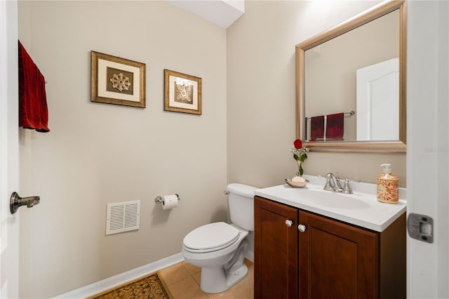 20039 Heritage Point Dr, Tampa, FL 33647 - bathroom with tile patterned floors, toilet, vanity, and baseboards
