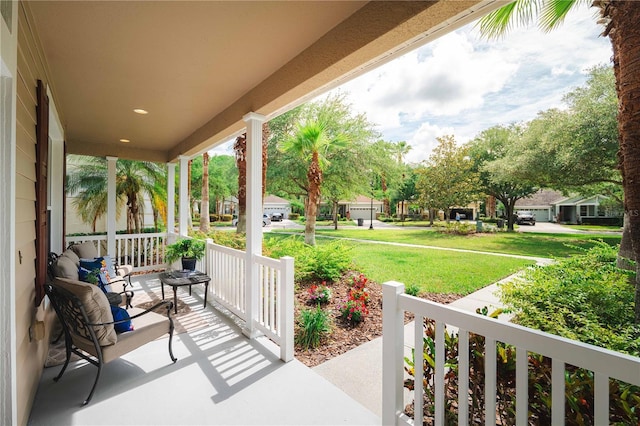 20039 Heritage Point Dr, Tampa, FL 33647 - view of patio / terrace featuring covered porch