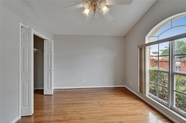 6801 Bishops Pointe Way, Riverview, FL 33578 - unfurnished bedroom featuring light wood-type flooring and a ceiling fan