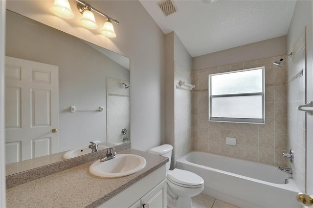 6801 Bishops Pointe Way, Riverview, FL 33578 - full bathroom with bathtub / shower combination, vanity, and tile patterned floors