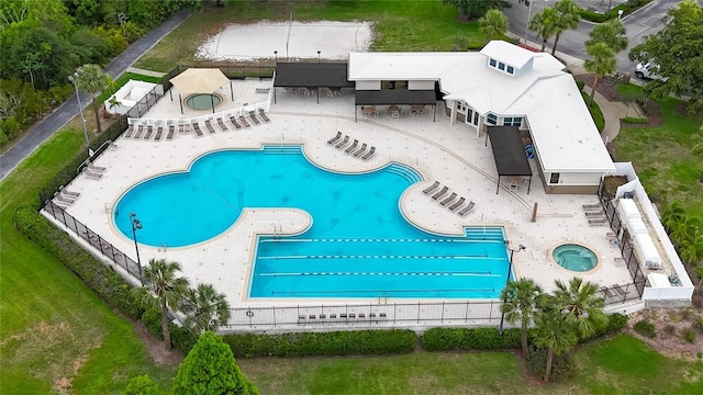 6801 Bishops Pointe Way, Riverview, FL 33578 - community pool featuring a patio area