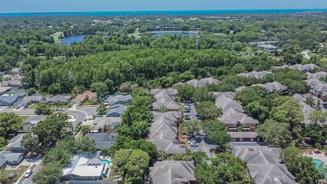 2220 Chianti Pl Unit 8-0828, Palm Harbor, FL 34683 - aerial view of residential area featuring a nearby body of water and a heavily wooded area