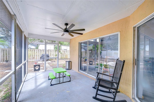 2020 Elk Spring Dr, Brandon, FL 33511 - sunroom / solarium with a ceiling fan