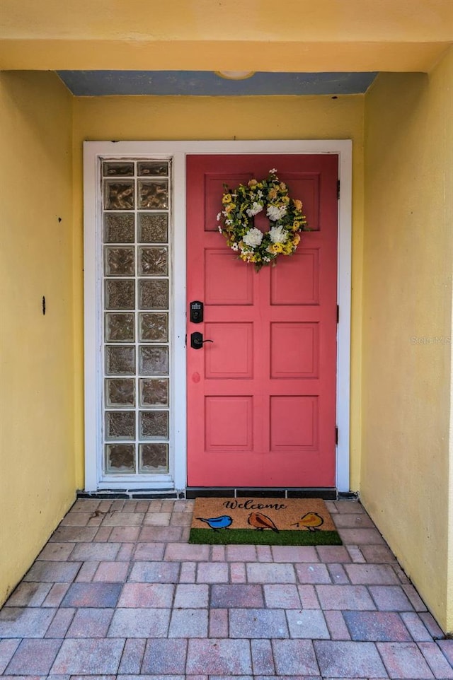 2485 Indigo Dr, Clearwater, FL 33763 - property entrance featuring stucco siding
