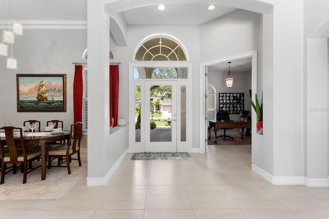 17318 Emerald Chase Dr, Tampa, FL 33647 - entryway with light tile patterned flooring and baseboards