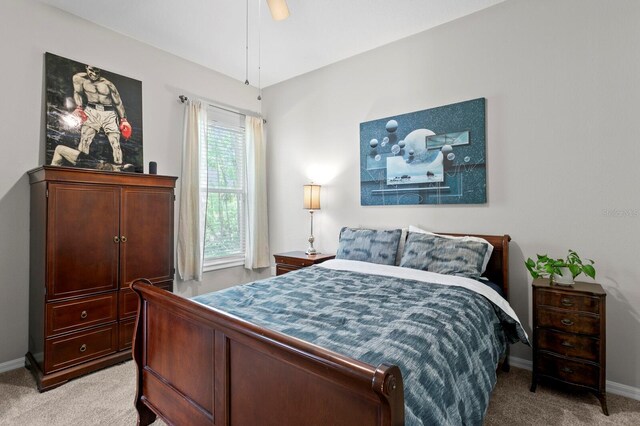 17318 Emerald Chase Dr, Tampa, FL 33647 - bedroom featuring carpet flooring, baseboards, and ceiling fan