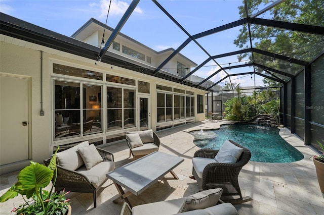 12705 Green Heron Way, Odessa, FL 33556 - swimming pool with an outdoor hangout area and a patio area