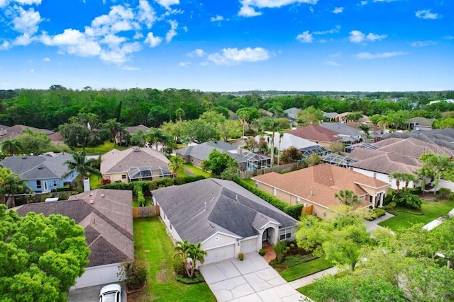 aerial view of residential area