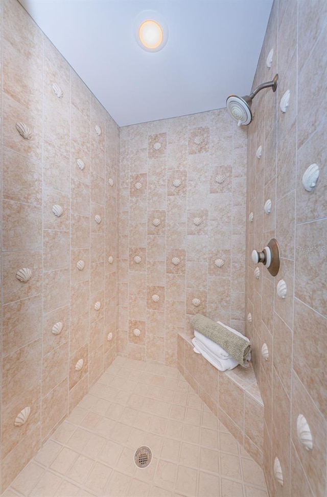 full bathroom with tiled shower