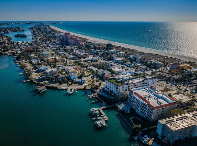 bird's eye view of a nearby body of water