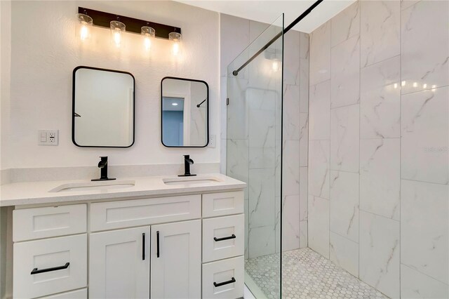 1914 E Emma St, Tampa, FL 33610 - full bath featuring a marble finish shower and double vanity