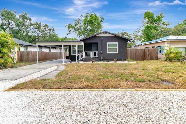 1914 E Emma St, Tampa, FL 33610 - ranch-style house featuring concrete driveway, a carport, and stucco siding