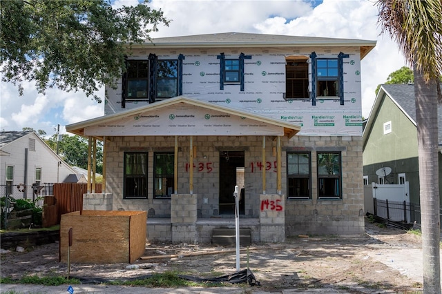 1435 17th Ave N, Saint Petersburg, FL 33704 - property in mid-construction with covered porch