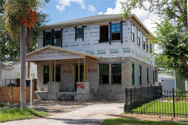 1435 17th Ave N, Saint Petersburg, FL 33704 - property under construction featuring covered porch and stone siding