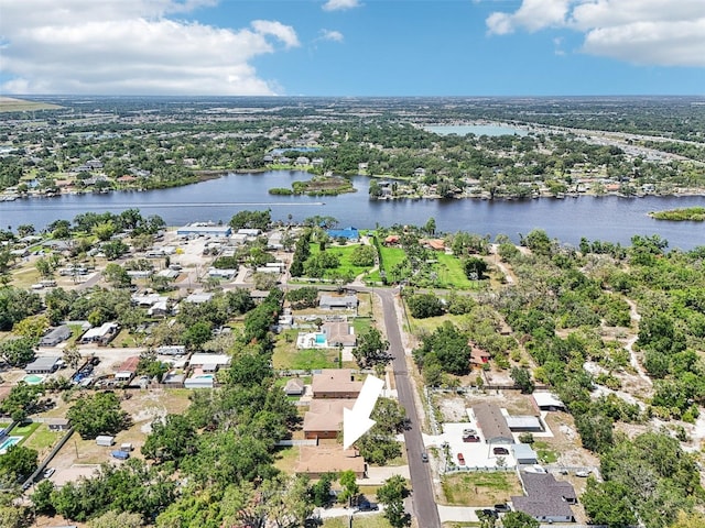 9917 Prevatt St, Gibsonton, FL 33534 - aerial perspective of suburban area with a nearby body of water