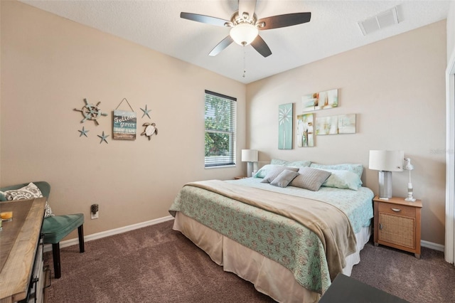 9917 Prevatt St, Gibsonton, FL 33534 - bedroom with carpet, baseboards, and ceiling fan