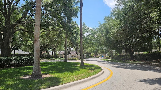 17809 Sandpine Trace Way, Tampa, FL 33647 - view of asphalt road featuring traffic signs and curbs