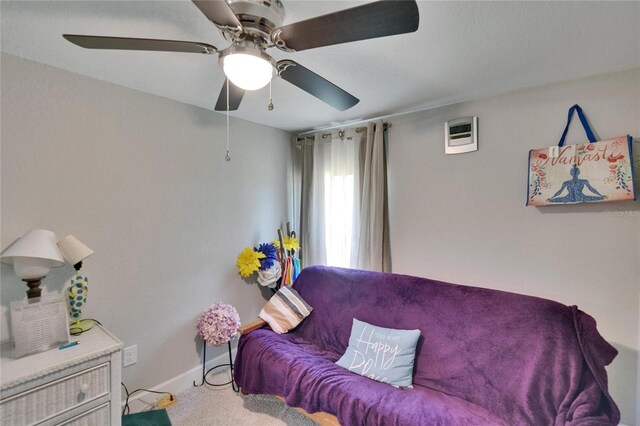528 S Seminole Ave, Fort Meade, FL 33841 - bedroom featuring baseboards, ceiling fan, and carpet flooring