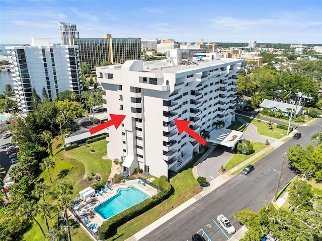 30 Turner St Unit 704, Clearwater, FL 33756 - view of urban area with a pool area and apartment complex