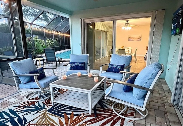 3749 Mckay Creek Dr, Largo, FL 33770 - view of patio featuring glass enclosure